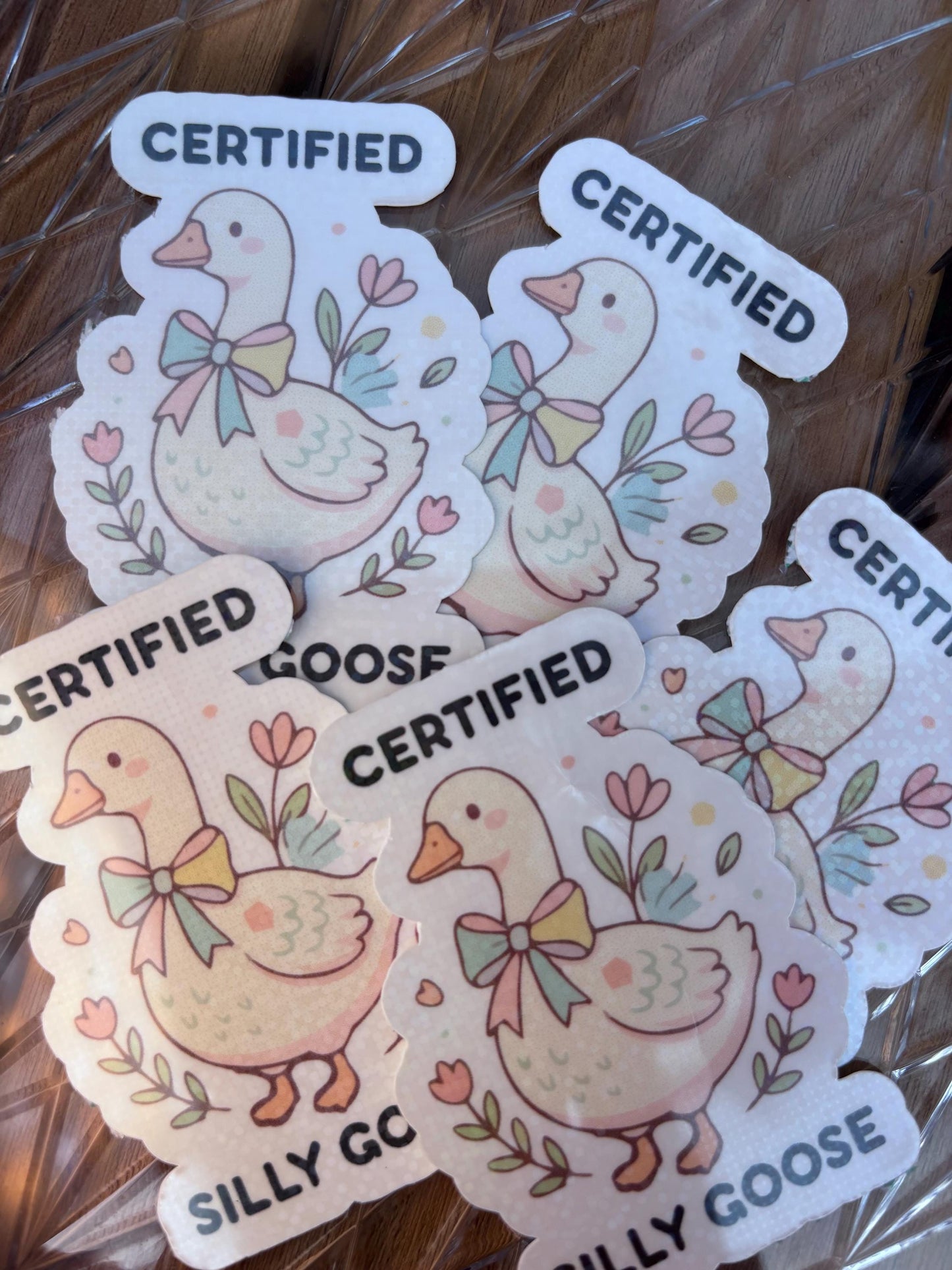 Certified Silly Goose Sticker, Cute Goose Sticker, Funny Animal Sticker, Kawaii Goose Decal, Laptop Water Bottle Sticker, Whimsical Gift for her