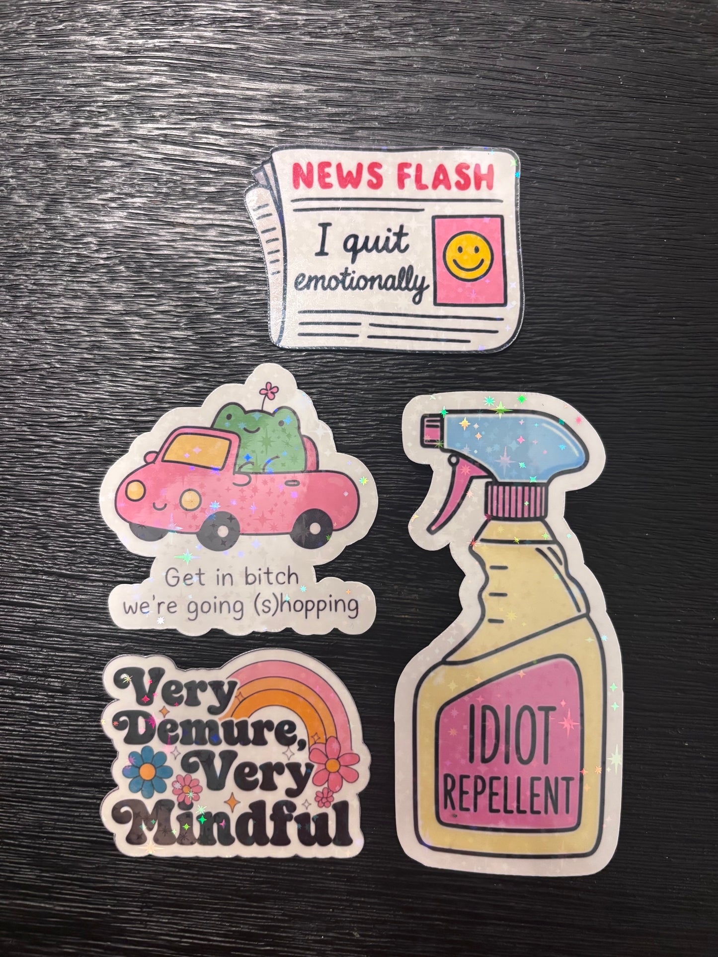 Unhinged Energy Sticker Pack | Sarcastic Vinyl Decal Set