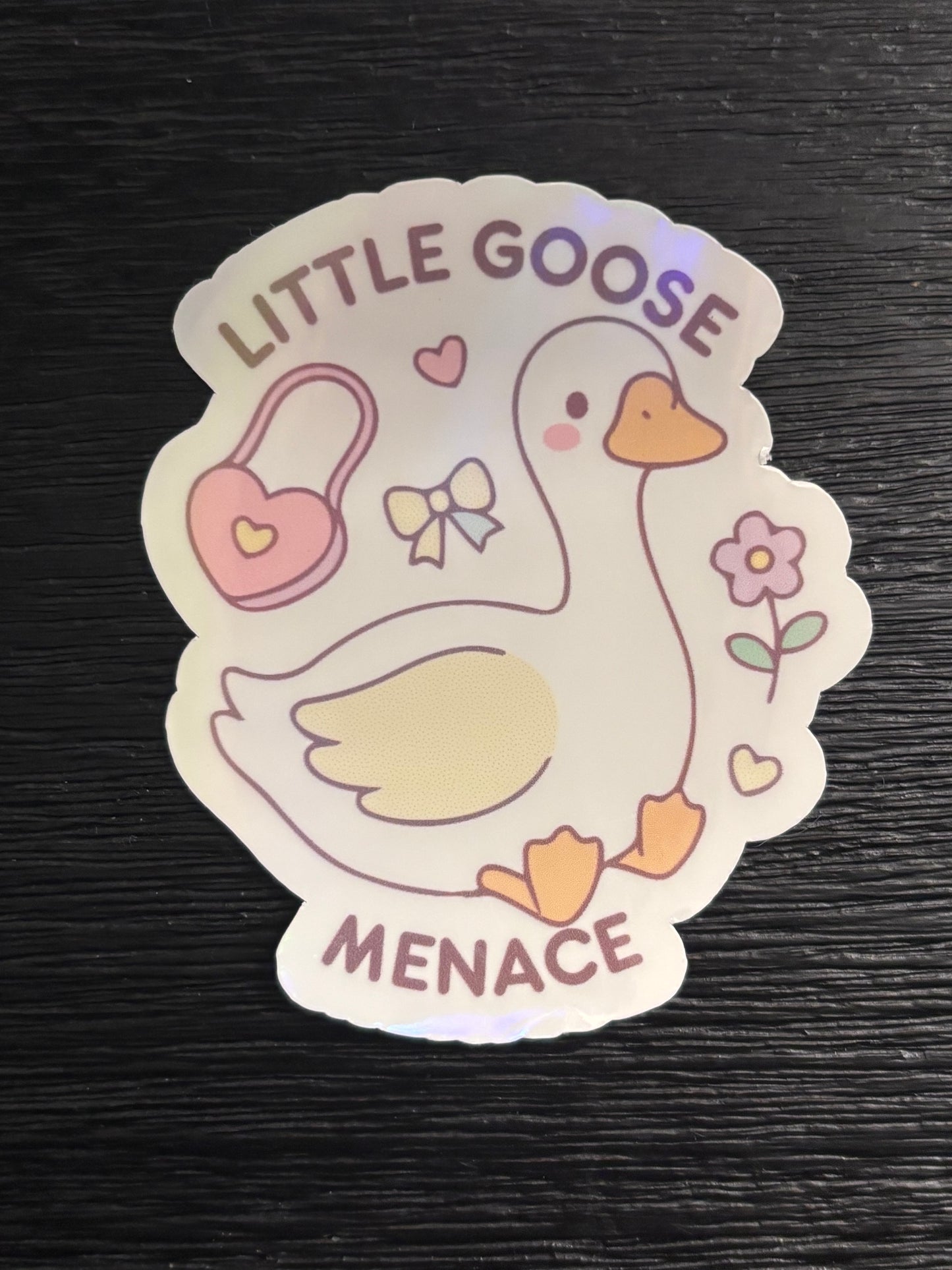 Silly Goose Holographic Sticker Pack | 6-Pack | Funny Goose Stickers | Kawaii Holographic Vinyl | Water Bottle Laptop Stickers