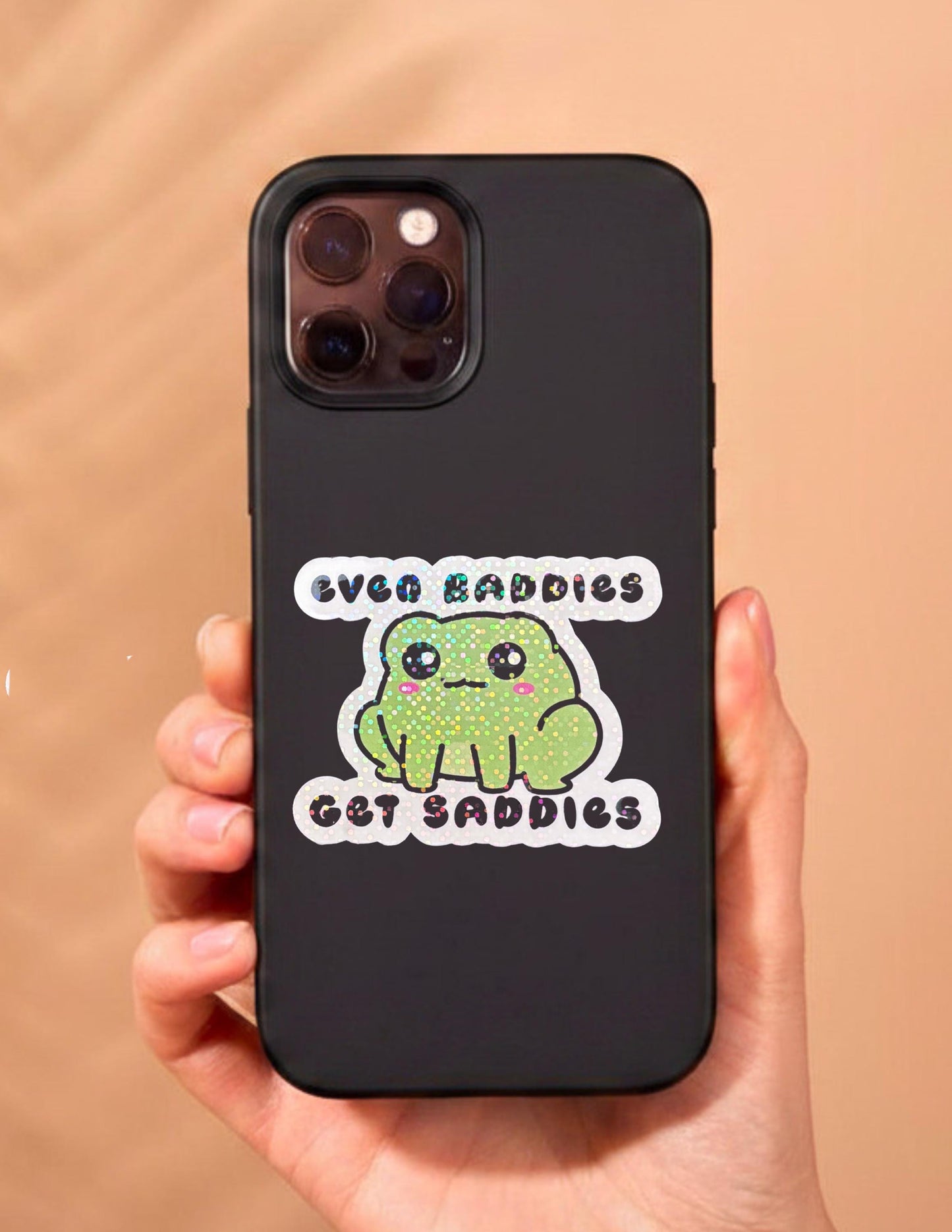 Funny Frog Sticker Sarcastic Meme Sticker Waterproof Vinyl Holographic Cute Frog Decal Trendy TikTok Sticker Laptop Water Bottle Sticker.