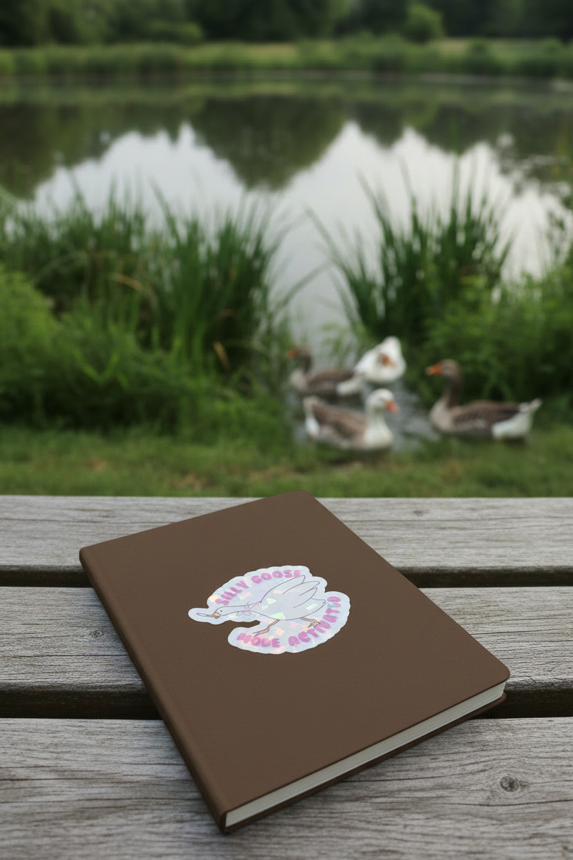 Silly Goose Mode Activated Holographic Sticker | Funny Goose Vinyl Decal | Waterproof Laptop Water Bottle Sticker | Silly Goose Gift | Chaotic Energy Funny Quote Sticker
