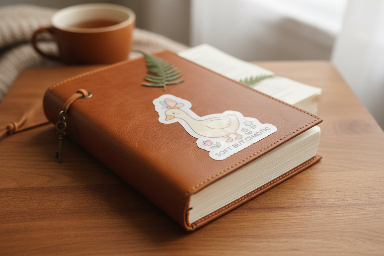 Silly Goose Holographic Sticker Pack | 6-Pack | Funny Goose Stickers | Kawaii Holographic Vinyl | Water Bottle Laptop Stickers
