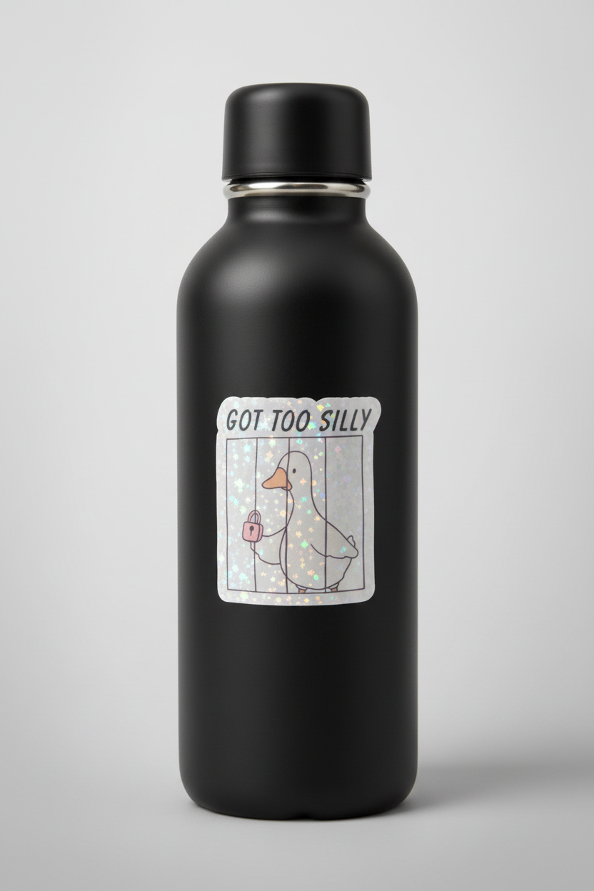 Silly Goose Holographic Sticker 3-Pack