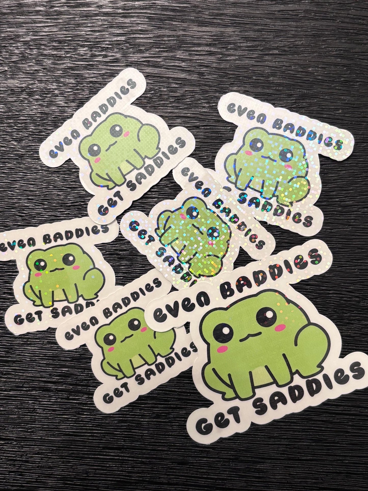 Funny Frog Sticker Sarcastic Meme Sticker Waterproof Vinyl Holographic Cute Frog Decal Trendy TikTok Sticker Laptop Water Bottle Sticker.