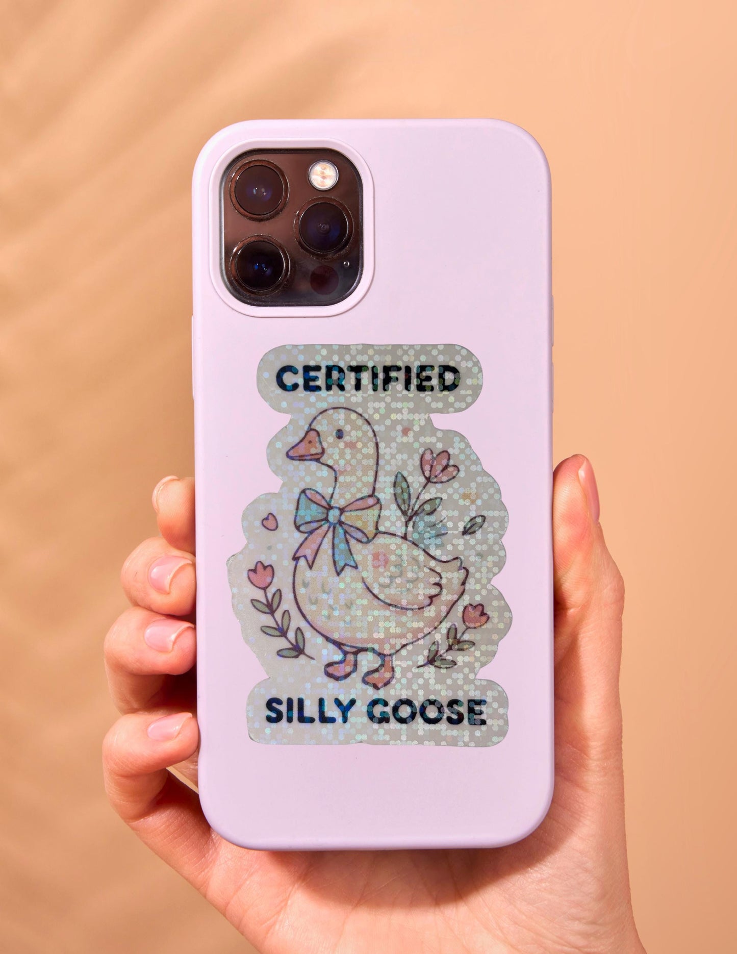 Certified Silly Goose Sticker, Cute Goose Sticker, Funny Animal Sticker, Kawaii Goose Decal, Laptop Water Bottle Sticker, Whimsical Gift for her
